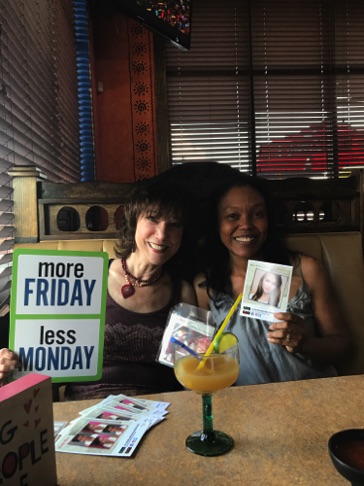 Cowriter Dana Rice and I celebrating the release of "Monday Is Coming"
